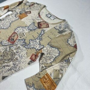 Vintage Take Two Graphic Tee XL Australia & New Zealand Map Beaded